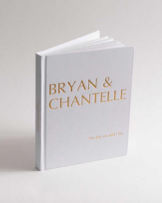 Custom Luxury Linen Wedding Card Book
