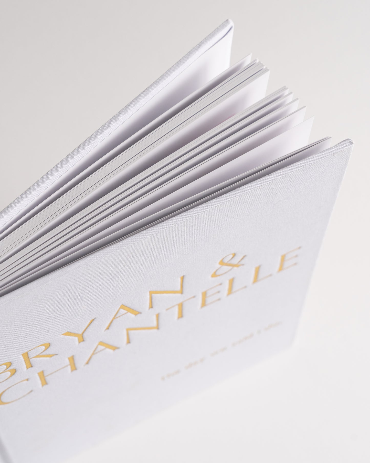Custom Luxury Linen Wedding Card Book