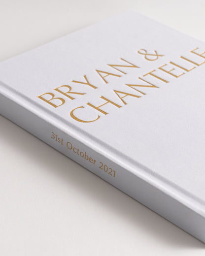 Custom Luxury Linen Wedding Card Book