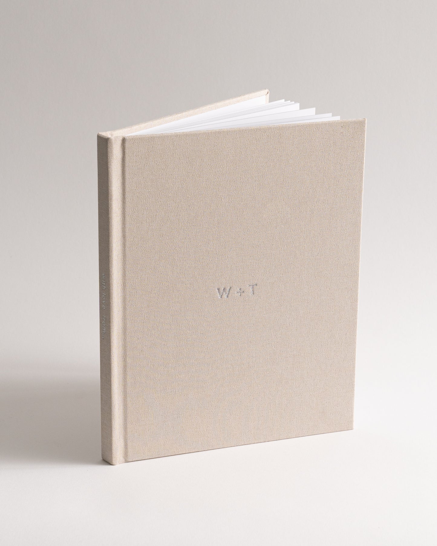 Custom Luxury Linen Wedding Card Book
