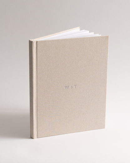 Custom Luxury Linen Wedding Card Book