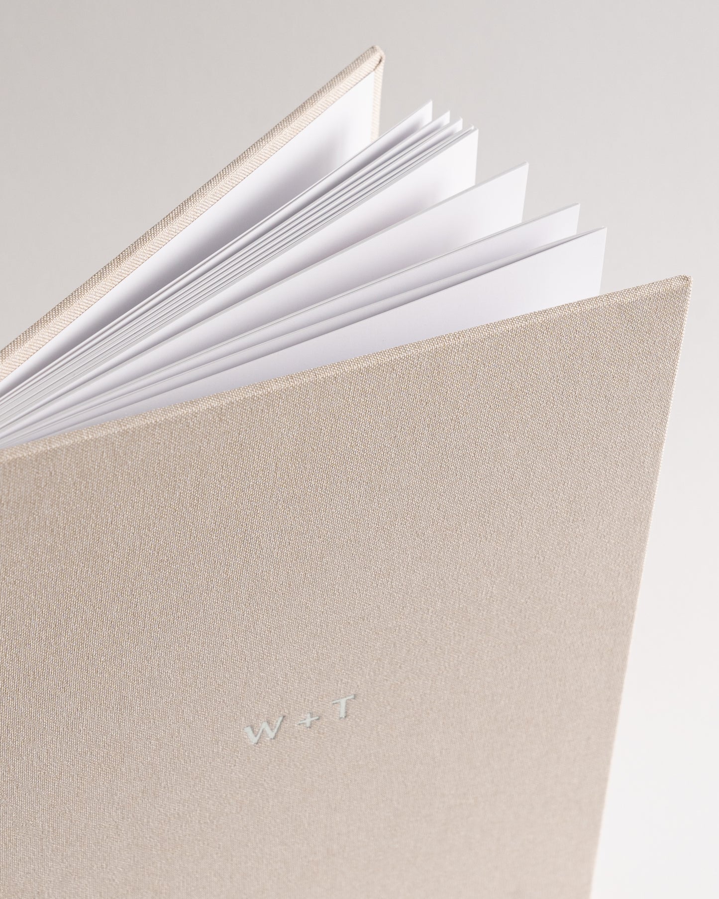 Custom Luxury Linen Wedding Card Book