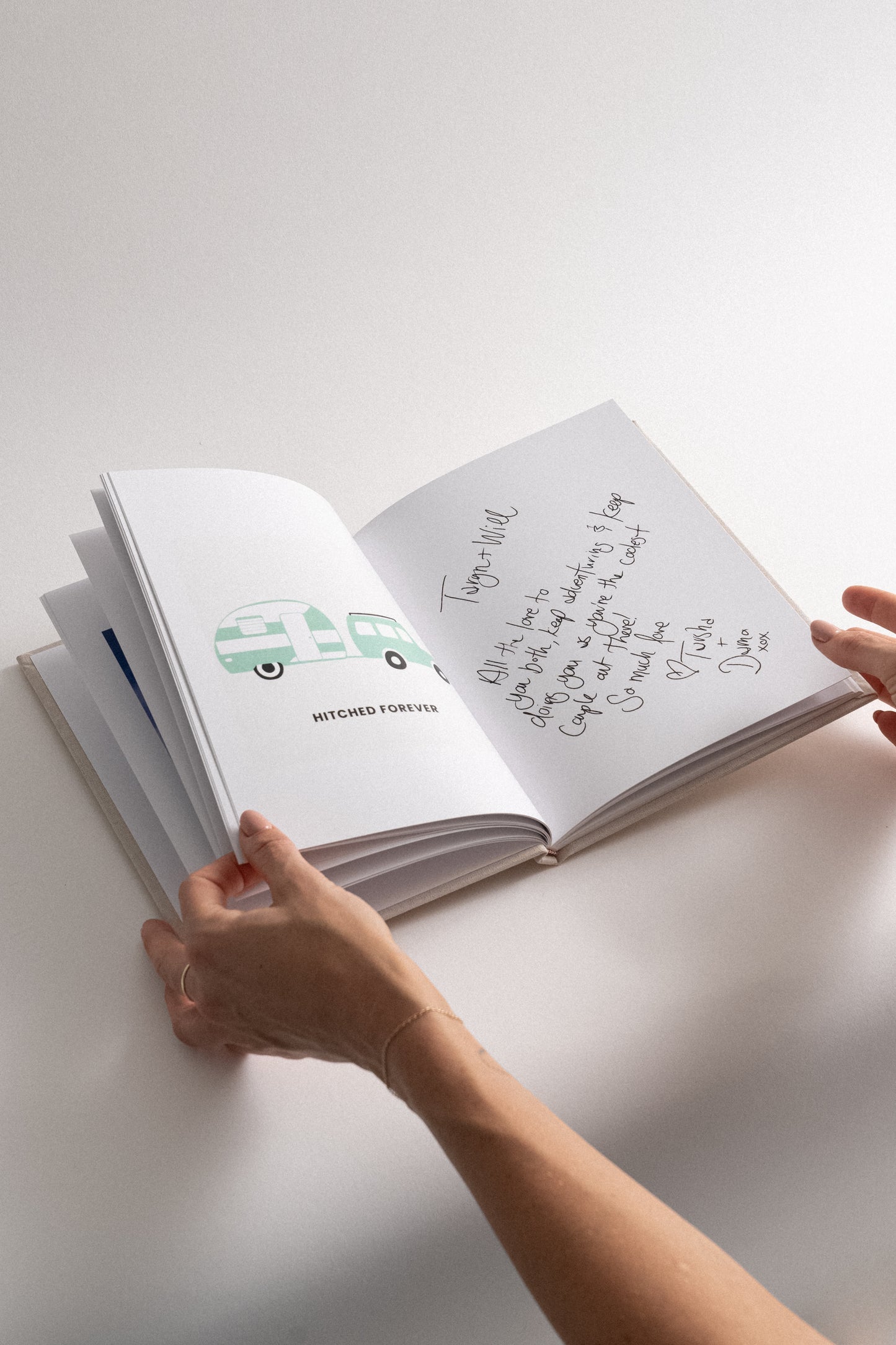 Custom Luxury Linen Wedding Card Book